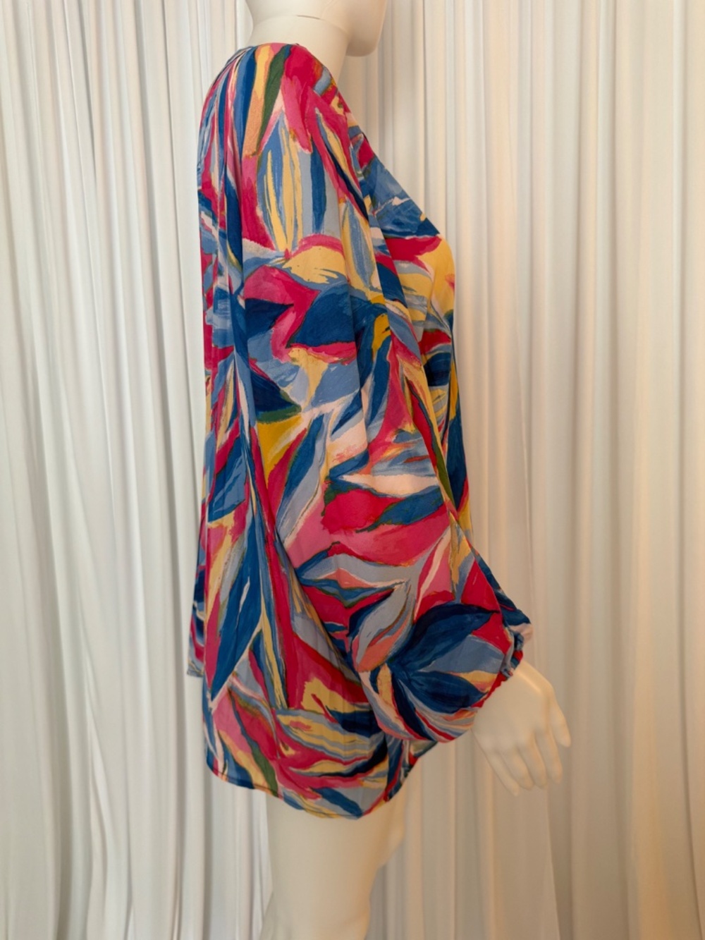 Colleen Lopez Art Print Tunic Blouse Dolman Sleeves NWOT L - Picture 4 of 16